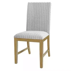 Discount Kirklands Home Stripes Nailhead Dining Chairs, Set of 2 Gray