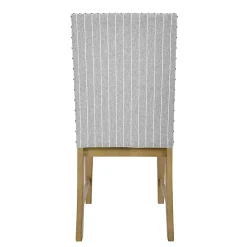 Discount Kirklands Home Stripes Nailhead Dining Chairs, Set of 2 Gray