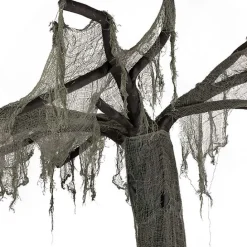 New Kirklands Home Gray Tattered Spooky Tree Halloween Décor, 7.5 ft.