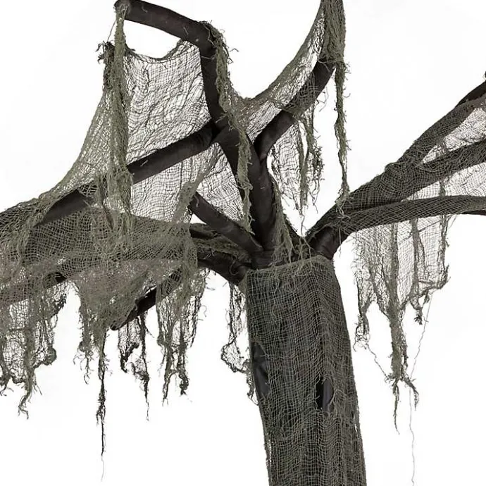 New Kirklands Home Gray Tattered Spooky Tree Halloween Décor, 7.5 ft.