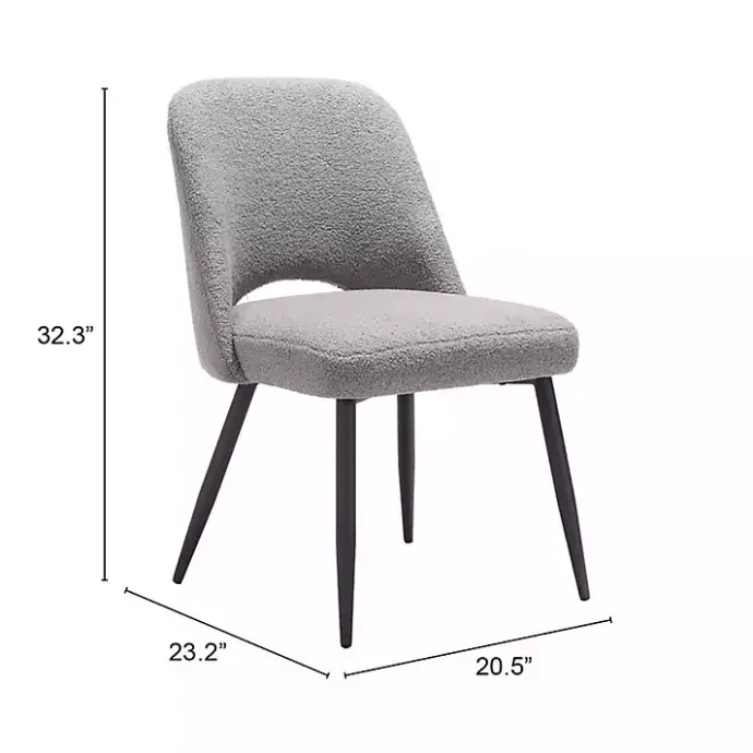 Best Kirklands Home Teddy Upholstered Dining Chairs, Set of 2 Gray