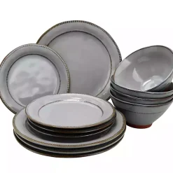 New Kirklands Home Terracotta 12-pc. Dinnerware Set Gray