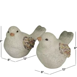 Outlet Kirklands Home Textured Bird Statues, Set of 2 Gray