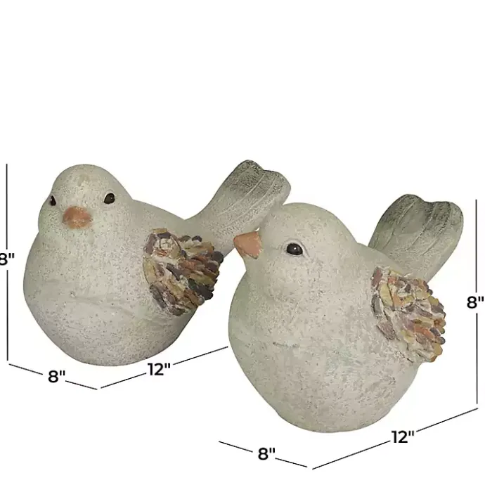 Outlet Kirklands Home Textured Bird Statues, Set of 2 Gray