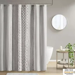 Outlet Kirklands Home Textured Chenille Shower Curtain Gray