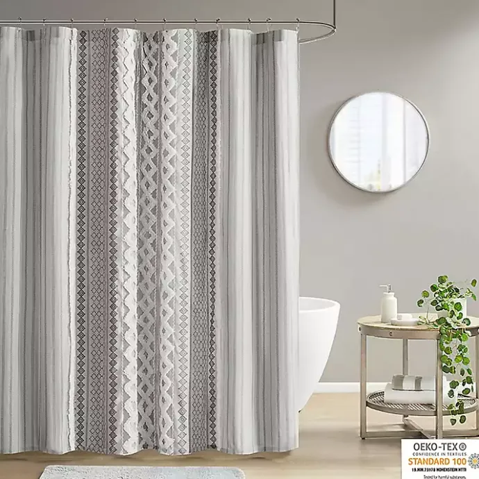 Outlet Kirklands Home Textured Chenille Shower Curtain Gray