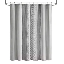 Outlet Kirklands Home Textured Chenille Shower Curtain Gray