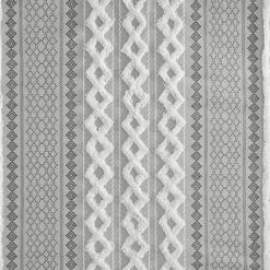 Outlet Kirklands Home Textured Chenille Shower Curtain Gray