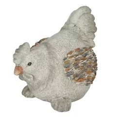 Kirklands Home Textured Chicken Statue Gray