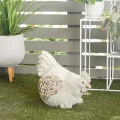 Kirklands Home Textured Chicken Statue Gray