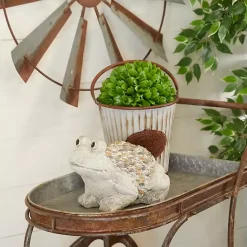 Sale Kirklands Home Textured Frog Statue Gray