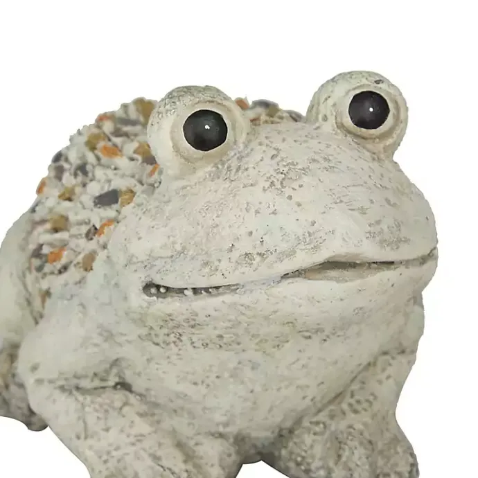 Sale Kirklands Home Textured Frog Statue Gray