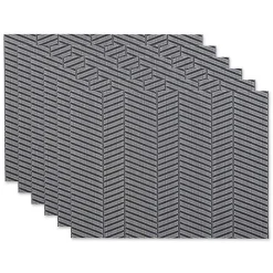 Outlet Kirklands Home Textured Twill Weave Placemats, Set of 6 Gray
