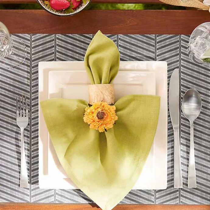 Outlet Kirklands Home Textured Twill Weave Placemats, Set of 6 Gray