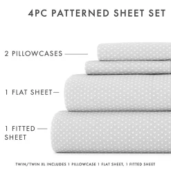 Online Kirklands Home Tiny Hearts 3-pc. Twin Sheet Set Gray