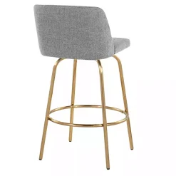Sale Kirklands Home Torino Gold Leg Counter Stools, Set of 2 Gray