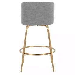 Sale Kirklands Home Torino Gold Leg Counter Stools, Set of 2 Gray