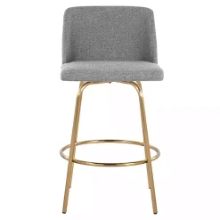 Sale Kirklands Home Torino Gold Leg Counter Stools, Set of 2 Gray