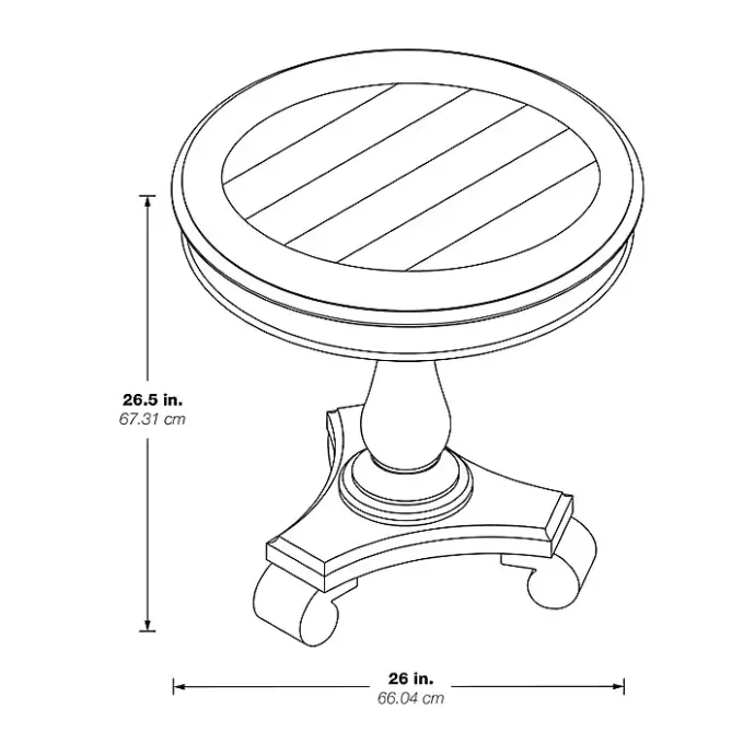 Online Kirklands Home Traditional Round Pedestal Accent Table Gray