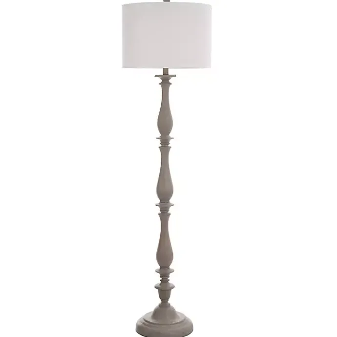 Online Kirklands Home Gray Traditional Spindle Floor Lamp White