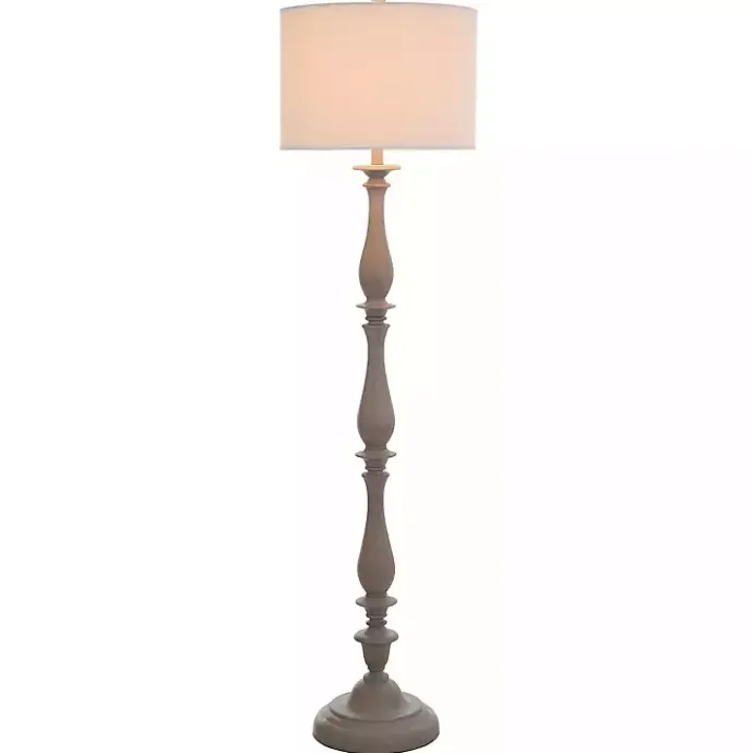 Online Kirklands Home Gray Traditional Spindle Floor Lamp White