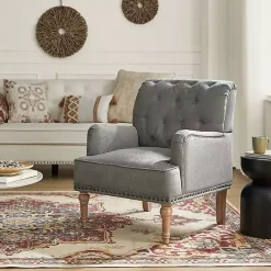 Hot Kirklands Home Tufted Britt Accent Chair Gray