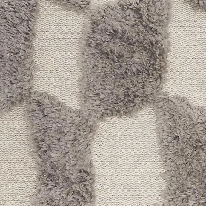 Sale Kirklands Home Tufted Diagonal Checkers Throw Pillow Gray