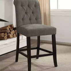 Clearance Kirklands Home Tufted Landon Counter Stools, Set of 2 Gray