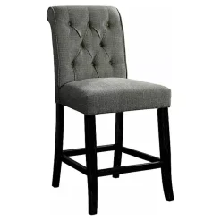 Clearance Kirklands Home Tufted Landon Counter Stools, Set of 2 Gray