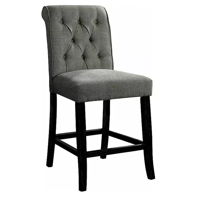 Clearance Kirklands Home Tufted Landon Counter Stools, Set of 2 Gray