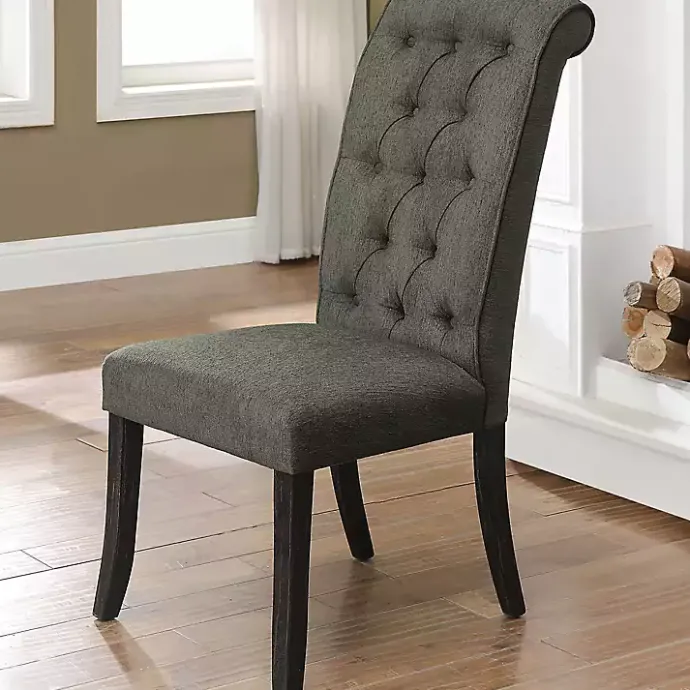 Online Kirklands Home Tufted Landon Dining Chairs, Set of 2 Gray