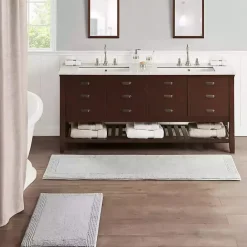 Clearance Kirklands Home Tufted Reversible Bath Mat, 34 in. Gray