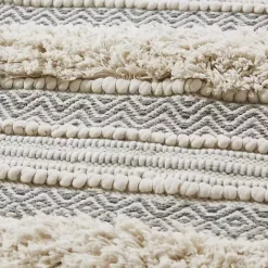 Best Kirklands Home Tufted Stripes Woven Bath Runner Gray