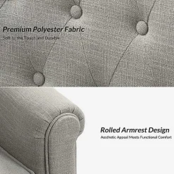 Sale Kirklands Home Tufted Swivel Armchair Gray