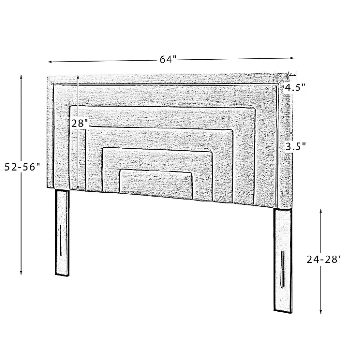 Online Kirklands Home Tufted Upholstered Adjustable Queen Headboard Gray