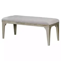 Outlet Kirklands Home Tufted Upholstered Silver Dining Bench Gray