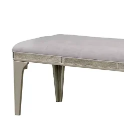 Outlet Kirklands Home Tufted Upholstered Silver Dining Bench Gray