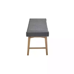 New Kirklands Home Upholstered and Wood Legs Bench Gray