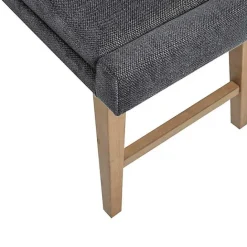 New Kirklands Home Upholstered and Wood Legs Bench Gray