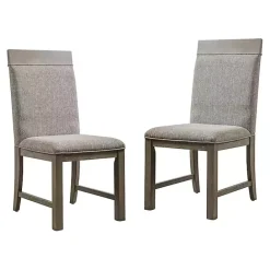 Kirklands Home Upholstered Bridgette Dining Chairs, Set of 2 Gray