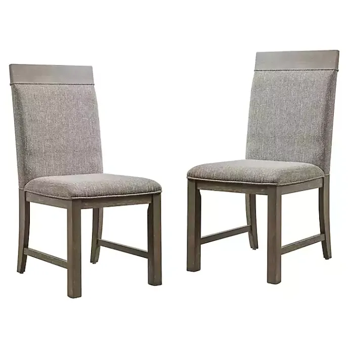 Kirklands Home Upholstered Bridgette Dining Chairs, Set of 2 Gray