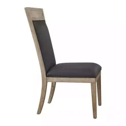 Kirklands Home Upholstered Cane Detailing Dining Chair Gray