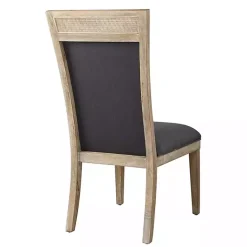 Kirklands Home Upholstered Cane Detailing Dining Chair Gray