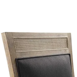 Kirklands Home Upholstered Cane Detailing Dining Chair Gray