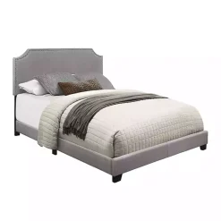 Clearance Kirklands Home Upholstered Channing King Bed Gray