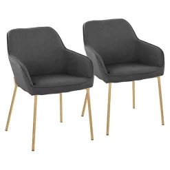 Online Kirklands Home Upholstered Daniella Dining Chairs, Set of 2 Gray