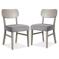 New Kirklands Home Upholstered Porter Dining Chairs, Set of 2 Gray
