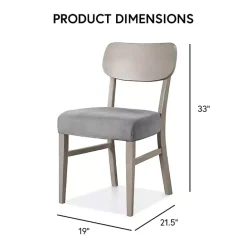 New Kirklands Home Upholstered Porter Dining Chairs, Set of 2 Gray