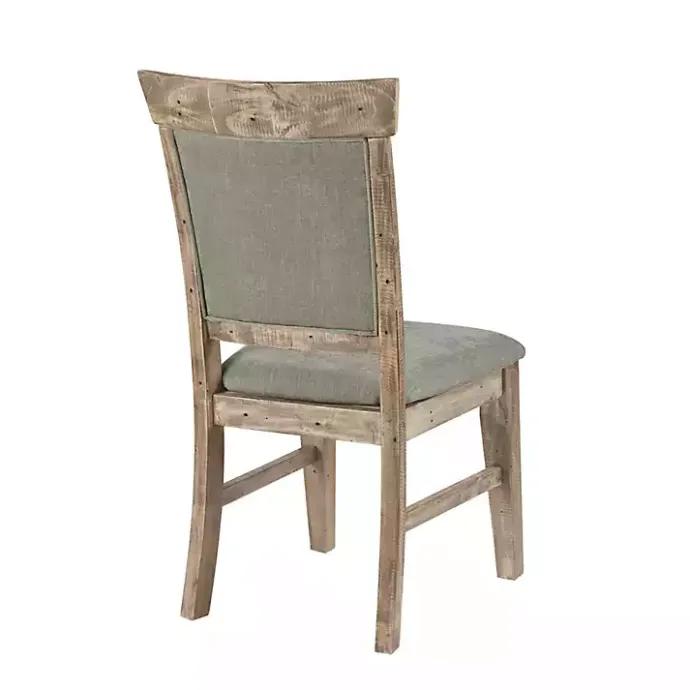 Hot Kirklands Home Upholstered Rustic Dining Chairs, Set of 2 Gray