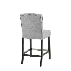 Sale Kirklands Home Upholstered Tufted Button Back Counter Stool Gray